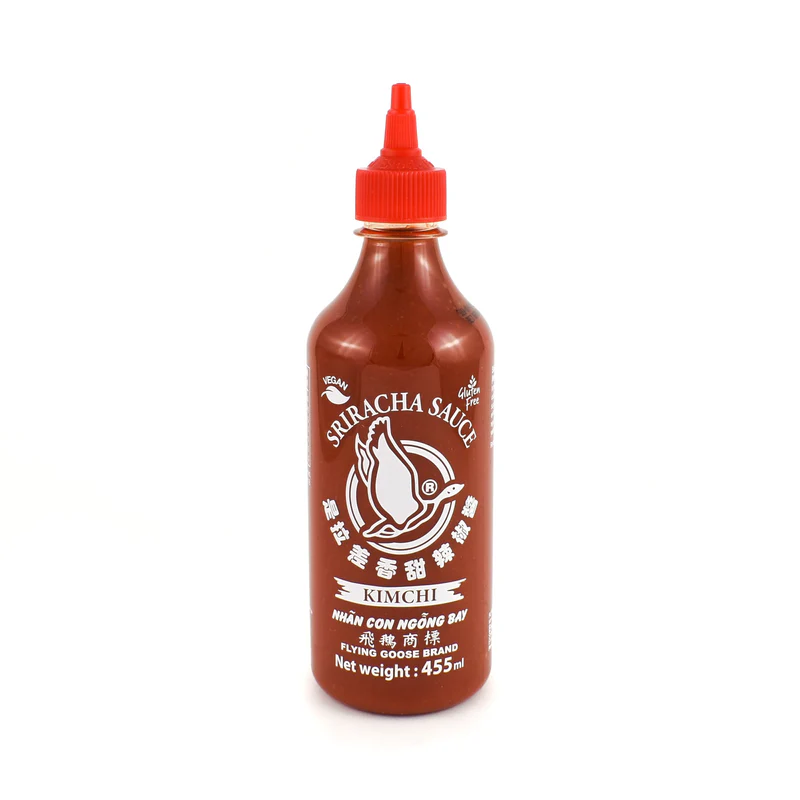 FG SRIRACHA CHILLI SAUCE KIMCHI 455ML 是拉差辣白菜口味辣酱